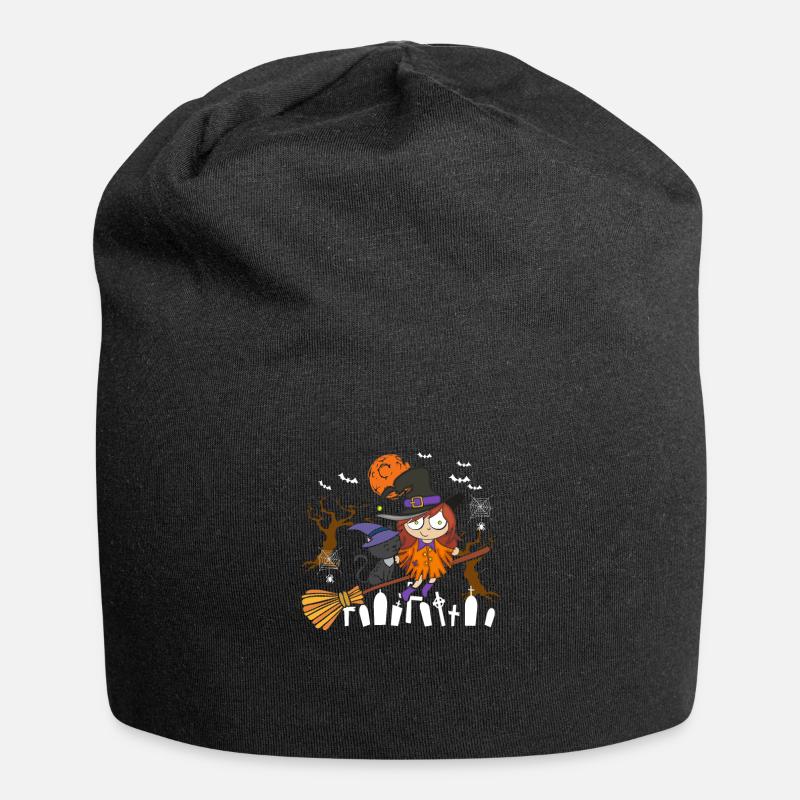 Sorcière folle du chat noir - Bonnet en jersey - noir