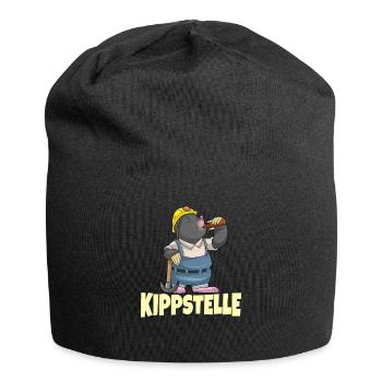 Bier Saufen Bergbau Sprüche Biertrinker Geschenk - Jersey-Beanie - Schwarz - Vorne