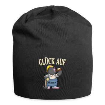 Bier Liebhaber Bergbau Sprüche Bergmann Geschenk - Jersey-Beanie - Schwarz - Vorne