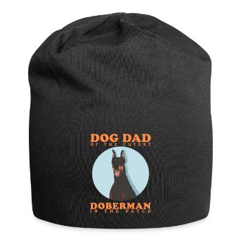 Doberman Dad Dog Daddy Dog Owner Cadeau - Bonnet en jersey - noir - Devant
