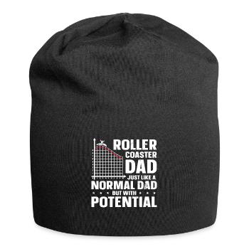Roller Coaster Dad Just like A Normal Dad But With - Jersey Beanie - black - Front