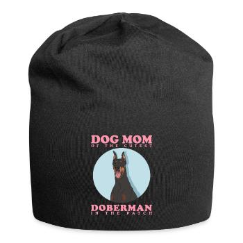 Doberman Mom Dog Mom Dog Owner Cadeau - Bonnet en jersey - noir - Devant