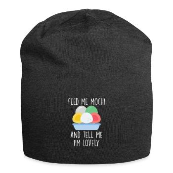 Mochi japanisches Essen Mochi - Jersey-Beanie - Anthrazit - Vorne