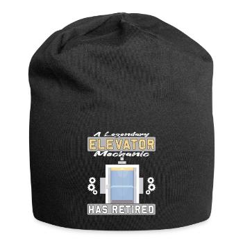 Legendary Elevator Mechanic has Retired - Jersey Beanie - black - Front