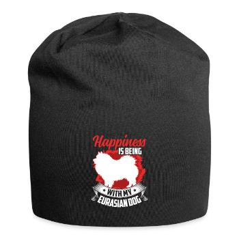 Eurasier macht glücklich Spitz Eurasian Dog - Jersey-Beanie - Schwarz - Vorne