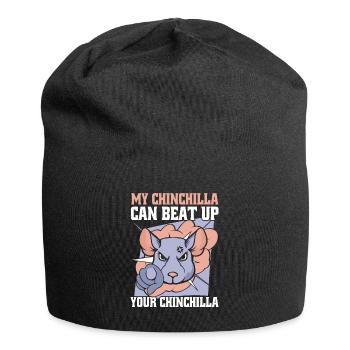 My Chinchilla Can Beat Up Your Chinchilla Breeder - Jersey Beanie - black - Front