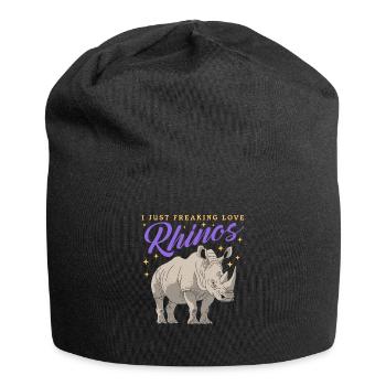 Rhinoceros Rhinoceros Rhinoceros Gift - Jersey Beanie - black - Front
