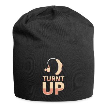 Hearing aid raises awareness for the deaf - Jersey Beanie - black - Front