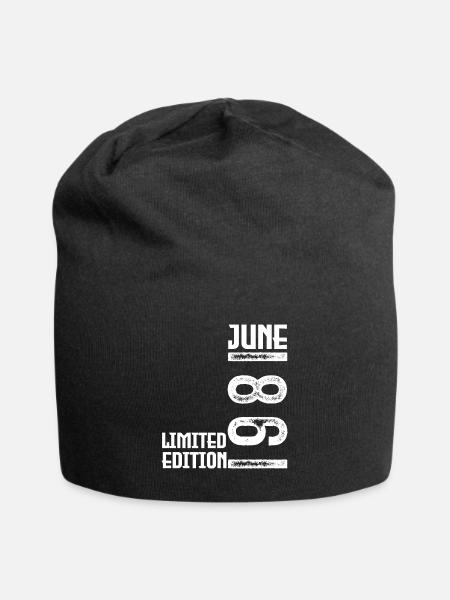 Geschenk Juni 1981 Jubiläum Juni 1981. Juni 1981 - Jersey-Beanie - Schwarz