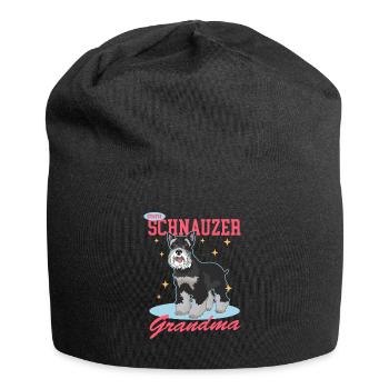 Zwergschnauzer Grandma Schnauzer Hund Geschenk - Jersey-Beanie - Schwarz - Vorne