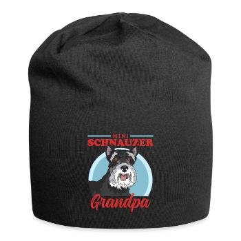 Zwergschnauzer Grandpa Schnauzer Hunde Geschenk - Jersey-Beanie - Schwarz - Vorne