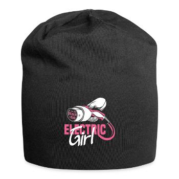 Electric Girl Electric Car Driver E-Car - Jersey Beanie - black - Front
