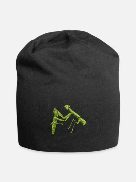 Gottesanbeterin Insektensammler Entomologe - Jersey-Beanie - Schwarz