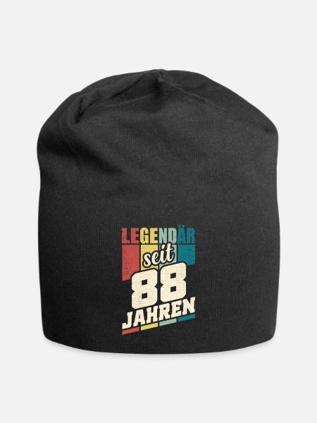 88. Geburtstag Legendär Seit 88 Jahren Legende 88 - Jersey-Beanie - Schwarz