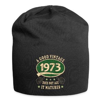 50. Geburtstag 1973 50er Guter Jahrgang - Jersey-Beanie - Schwarz - Vorne
