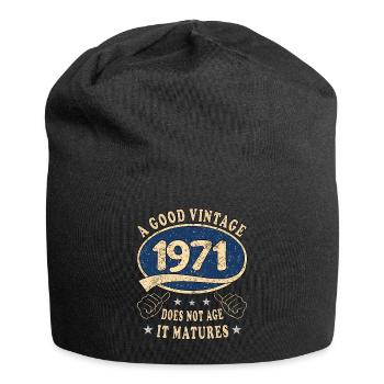52nd Birthday 1971 52 Good vintage - Jersey Beanie - black - Front