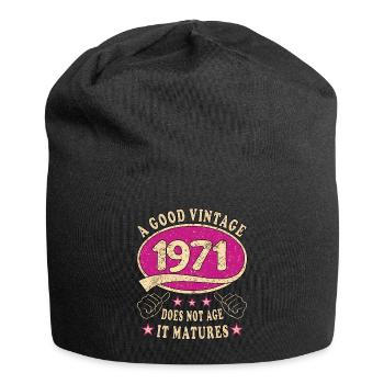52nd Birthday 1971 52 Good vintage - Jersey Beanie - black - Front