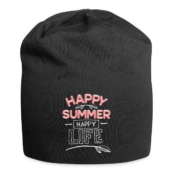 Summer Summer, Happy-Summer Saying - Jersey Beanie - black - Front