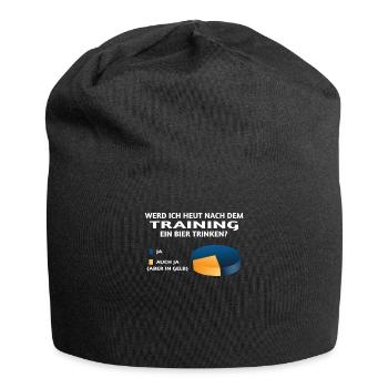 Fitnesszubehör für Sportler - Jersey-Beanie - Schwarz - Vorne