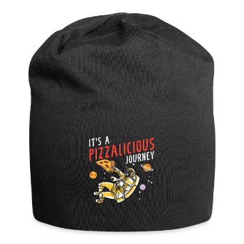Space Pizza Lover Astronaut Fast Food Astronomy - Jersey Beanie - black - Front