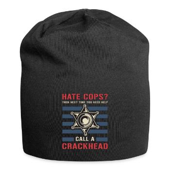 Police Officer Hate Cops Then Next Time Policeman - Jersey-Beanie - Schwarz - Vorne