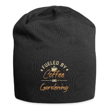 Fueled by Coffee and Gardening Allotment Garden - Jersey Beanie - black - Front
