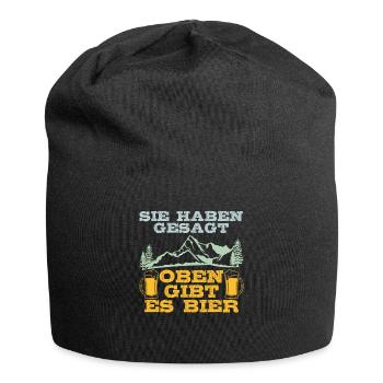 Hiker Beer Fan At the top there is beer Mountain Fan Mountains - Jersey Beanie - black - Front