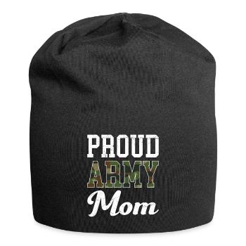 Proud Mom Army Military Mom Soldiers - Jersey Beanie - black - Front
