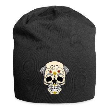 Grandparents Day Grandpa Dad Día De Los Muertos - Jersey Beanie - black - Front