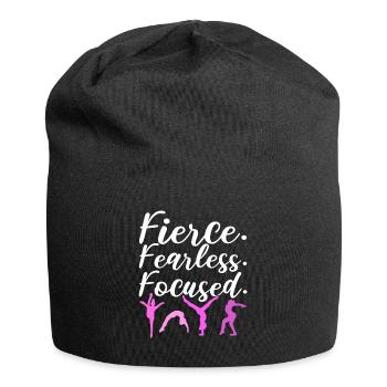 Furchtloser Turner Gymnastiklehrer - Jersey-Beanie - Schwarz - Vorne