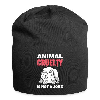Against cruelty to animals: animal rights activist - Jersey Beanie - black - Front