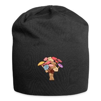 Bouquet Plein De Champignons Magiques - Costume Hippie - Bonnet en jersey - noir - Devant