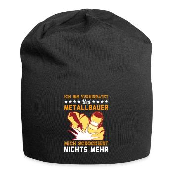Ich Bin Verheiratet Und Metallbauer Mich - Jersey-Beanie - Schwarz - Vorne