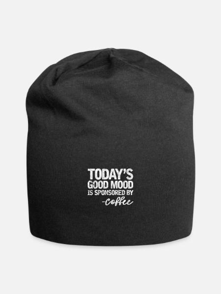 Kaffee - Jersey-Beanie - Schwarz