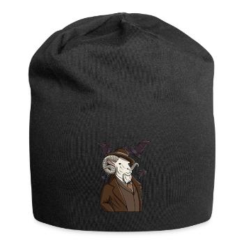 Emo Ziege Gothic Grafik - Jersey-Beanie - Schwarz - Vorne