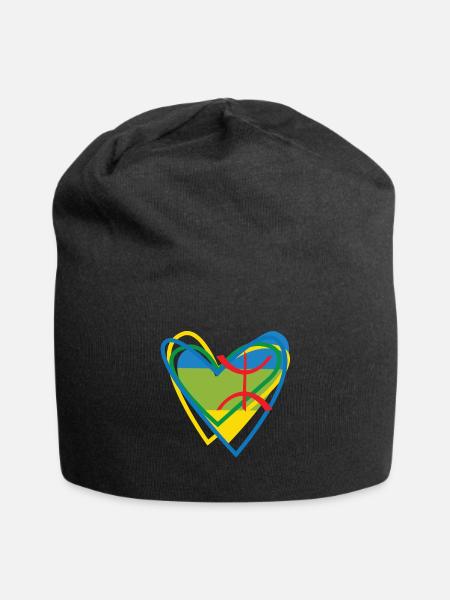 Ich bin Kabylen in meinem Herzen AMAZIGH - Jersey-Beanie - Schwarz