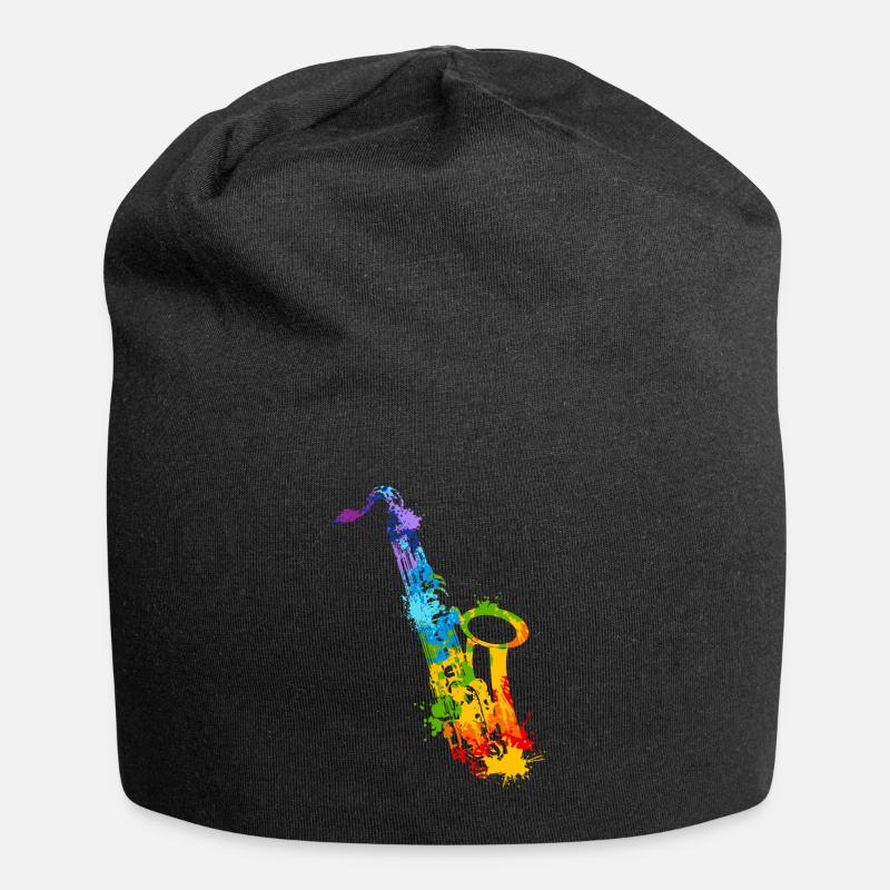 Splash Saxophone - Jersey Beanie - black