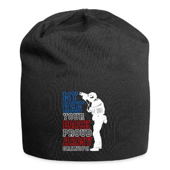 Grandma Militär Fan Soldaten stolze Oma Amerika - Jersey-Beanie - Schwarz - Vorne