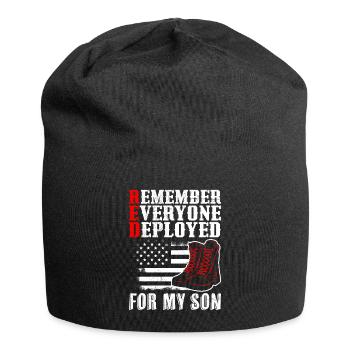 Fallen Heroes For My Son Soldiers Mothers - Jersey Beanie - black - Front