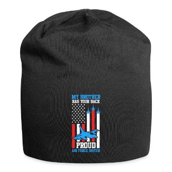Proud Sister Air Force Soldiers Brother USA - Bonnet en jersey - noir - Devant