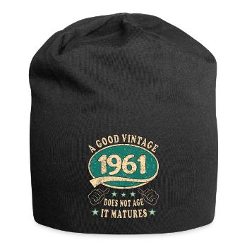 62ème Anniversaire 1961 '62 Bon Millésime - Bonnet en jersey - noir - Devant