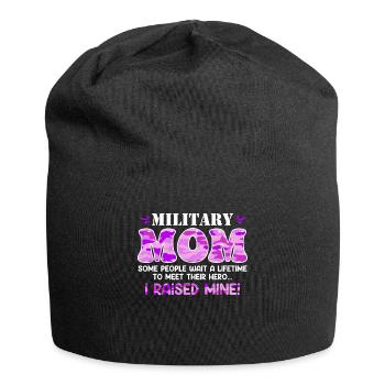 Fan militaire Mamans Patriotisme Amérique Maman - Bonnet en jersey - noir - Devant