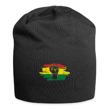Le poing célèbre l’histoire des Noirs de Juneteenth - Bonnet en jersey - noir - Devant