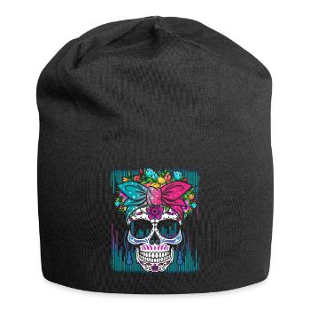 Cool Muertos Drip Rave Musik Party Cool Tekkno - Jersey-Beanie - Schwarz - Vorne
