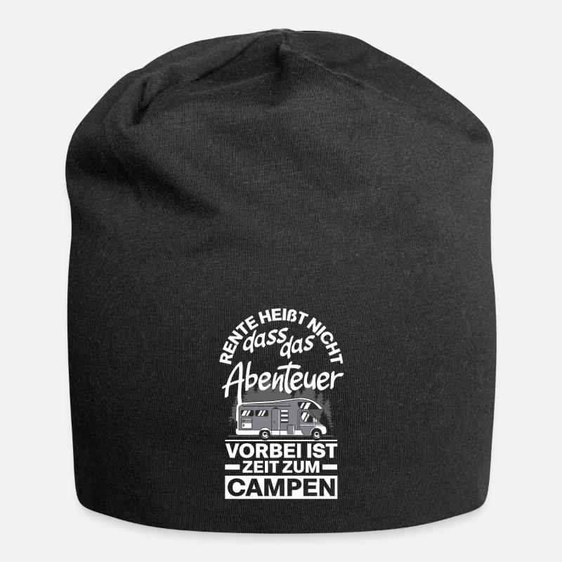 Rente heißt Zeit zum Campen - Jersey-Beanie - Schwarz
