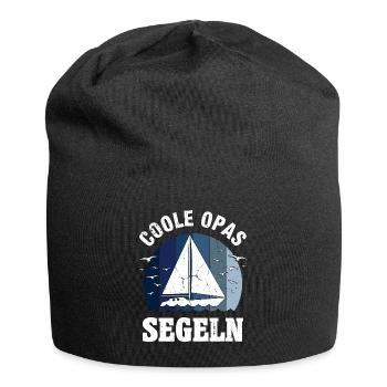 Segeln Segler Segelboot Boot Opa Vatertag Geschenk - Jersey-Beanie - Schwarz - Vorne
