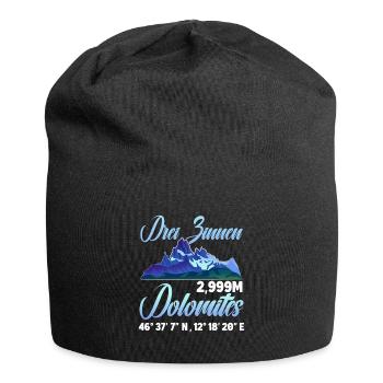 Drei Zinnen Dolomiten Kletterer - Jersey-Beanie - Schwarz - Vorne