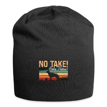 German Shepherd No Take Only Throw Retro Canine - Jersey-Beanie - Schwarz - Vorne