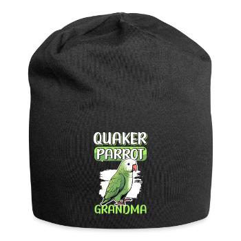 Moine Perruche Perroquets Grand-mère Cadeau - Bonnet en jersey - noir - Devant