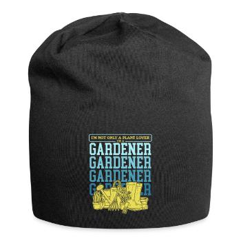 Jardin, jardinier amateur, jardinage, jardinier, cadeau - Bonnet en jersey - noir - Devant